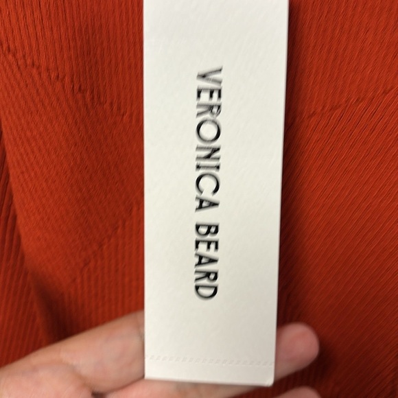 NWT Veronica Beard Deep Orange Women's Moulin ribbed knit size Small - Picture 8 of 8